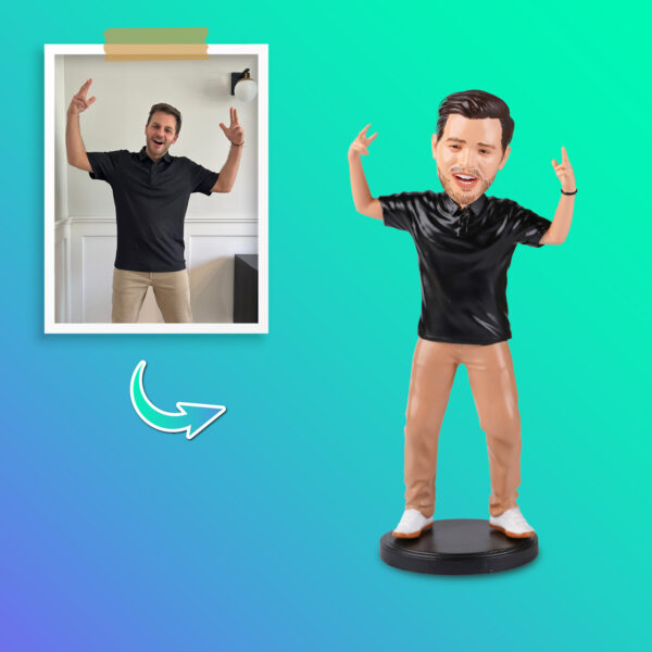 Confident Charisma 3D Statue, Full Body 3D Figurine, Personalized Gift For Him