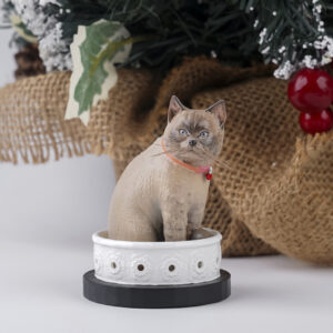 Charming Kitty Statue, 3D Figurine, Custom Pet Keepsake Gift