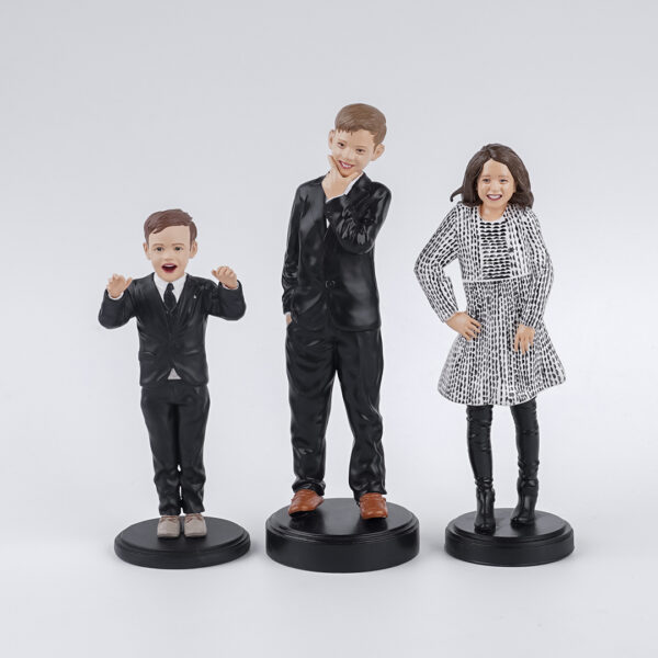 Family Statue, 3D Figurine, Custom Family Statue Set