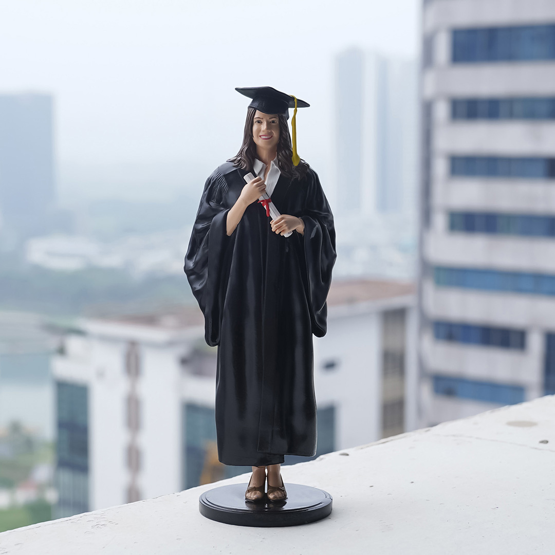 Graduation Girl 3D Figurine, Full Body 3D Figurine, Personalized Gift For Her, Personalized Gift For Graduation