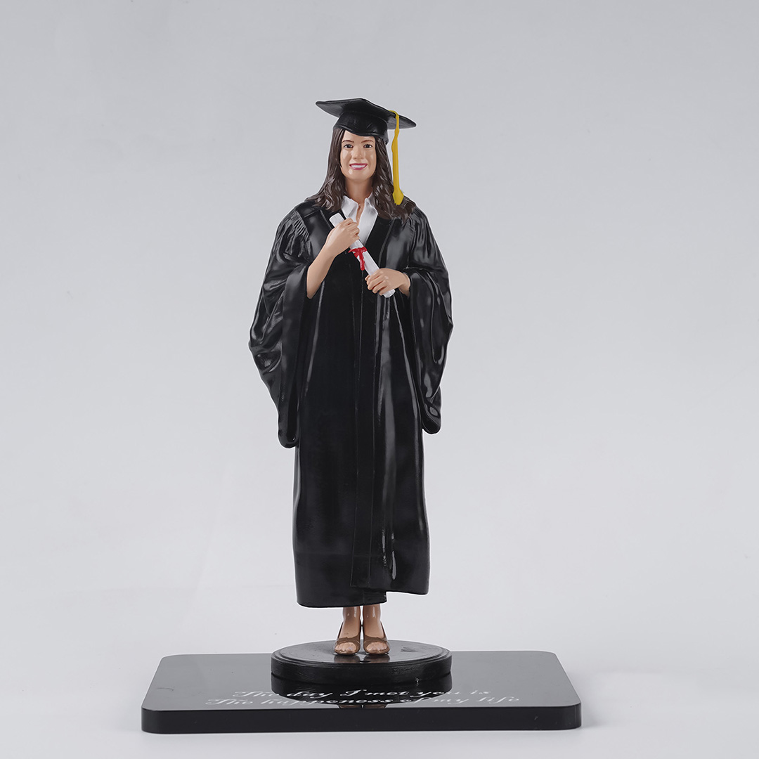 Graduation Girl 3D Figurine, Full Body 3D Figurine, Personalized Gift For Her, Personalized Gift For Graduation