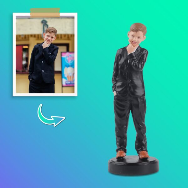 Little Gentleman, Full Body 3D Figurine, Personalized Gift For Boy, Birthday Gifts