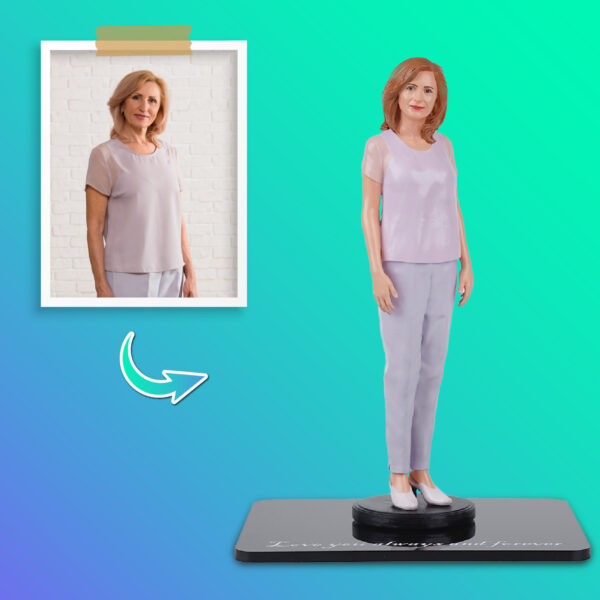 Timeless Beauty 3D Mom Statue, Full Body 3D Figurine, Personalized Gift For Mom, Birthday Gifts