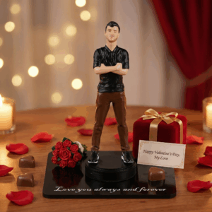 Personalized Statue Valentine Day's Gift, 3D Selfie, Full Body 3D Figurine, "The Better Half Replica", Statue from Photo, Gifts for Valentine, Gift For Husband, Boyfriend - Regular Resin