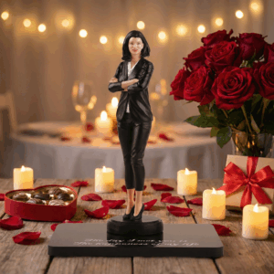Personalized Statue Valentine Day's Gift, 3D Selfie, Full Body 3D Figurine, "Solid Love", Statue from Photo, Gifts for Valentine, Gift For Wife, Girlfriend - Premium Resin